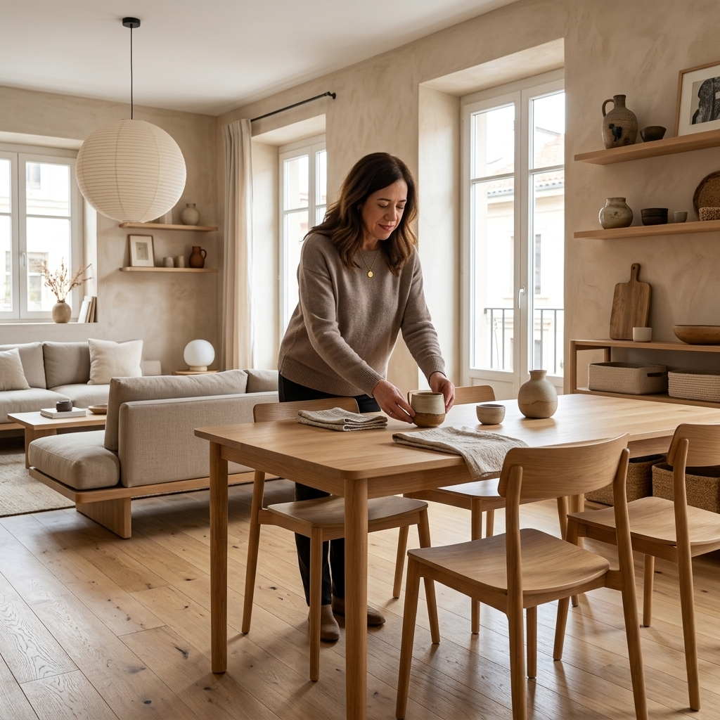 Vivienda organizada y lista para visitas inmobiliarias